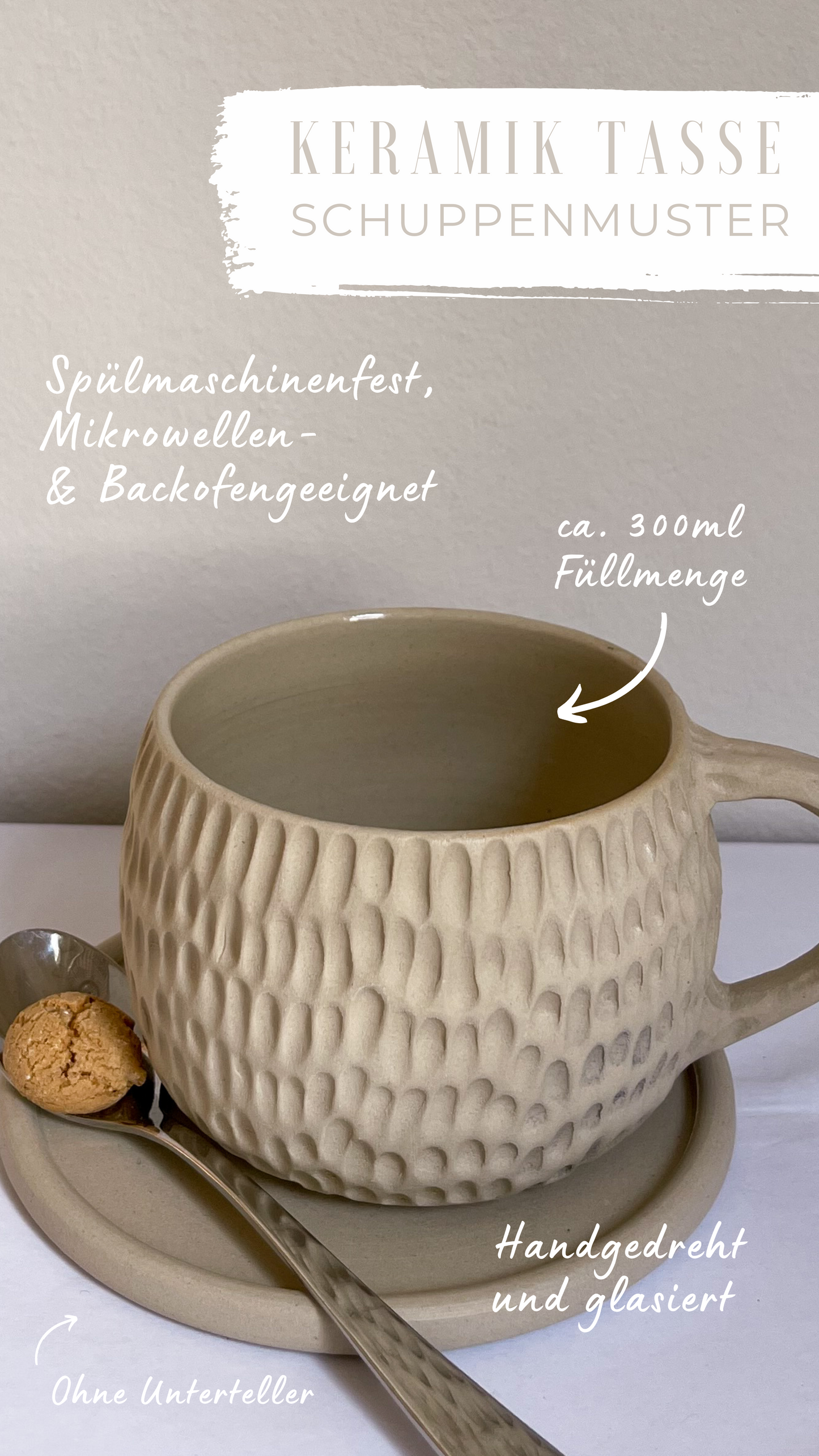 Handgemachte Keramik Cappuccino Tasse