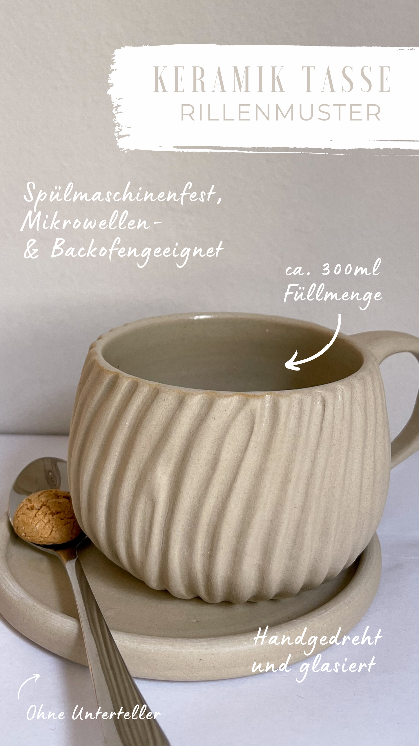 Handgemachte Keramik Cappuccino Tasse